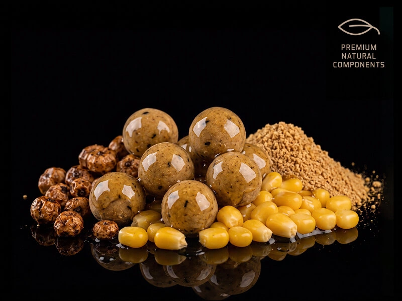 Delphin Boilies v dipu BreaX NutCAKE Tygří Ořech Scopex Sladká Kukuřice 24mm/200ml