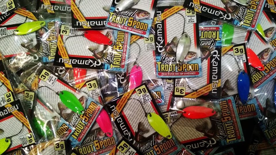 Kamatsu Plandavka Trout Spoon Special 3g - Fluo Red + Silver glitter/Silver 