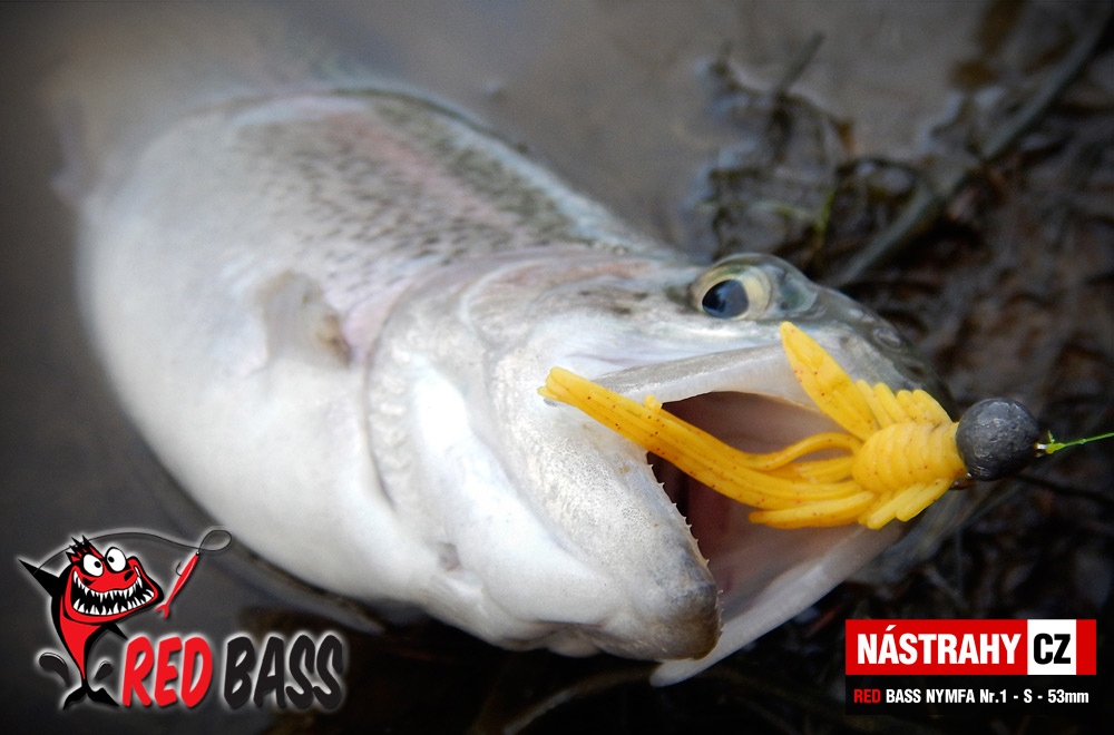 Redbass Gumová nástraha Nymfa Signal Yellow UV 53 mm