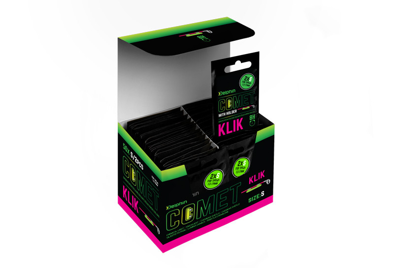 Delphin Chemické světlo s držákem Comet KLIK vel. S /2 ks