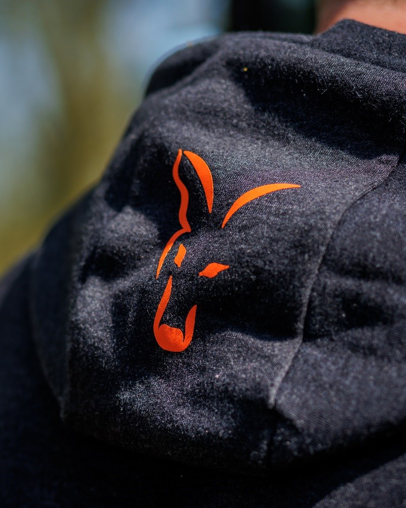 Fox Mikina Collection Lightweight Hoodie Black Orange vel. M