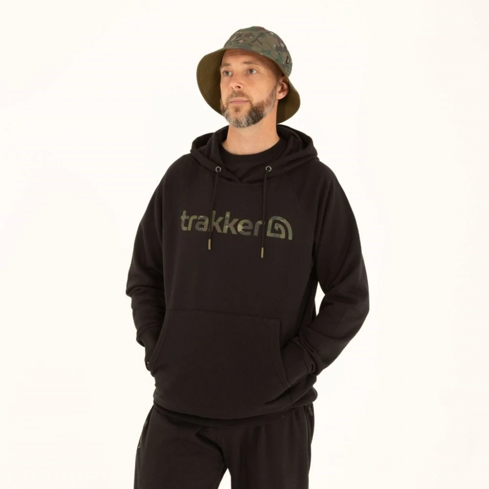 Trakker Mikina CR Logo Hoody Black Camo vel. S