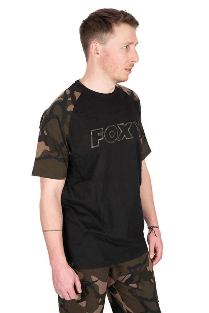 Fox Tričko Black Camo Outline T-Shirt