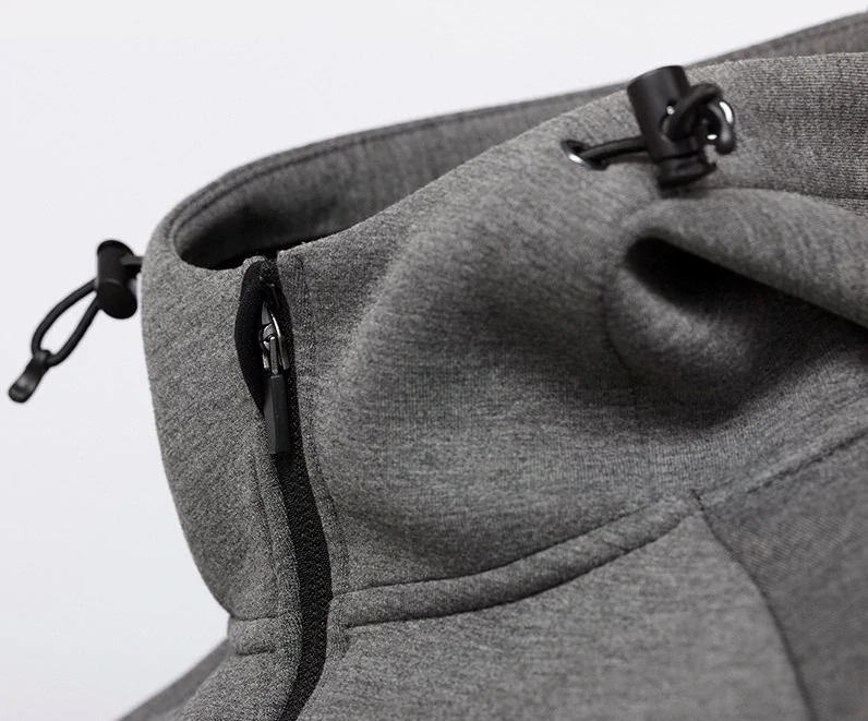 Savage Gear Mikina Tec Foam Zip Hoodie Dark Grey Melange