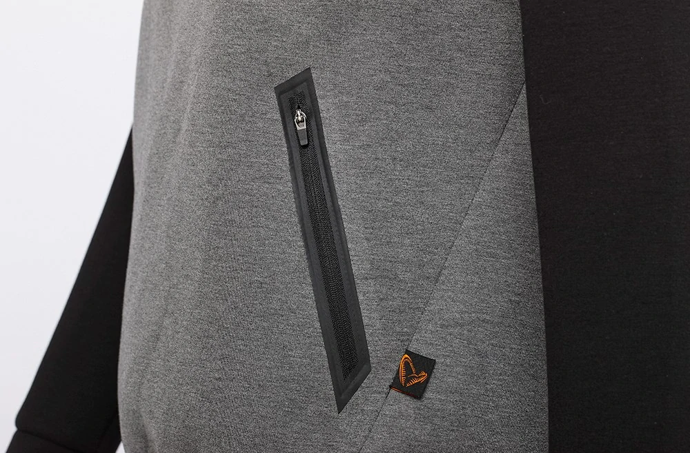 Savage Gear Mikina Tec Foam Hoodie Dark Grey Melange vel. L