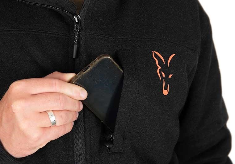 Fox Mikina Collection Sherpa Jacket Black Orange vel. M