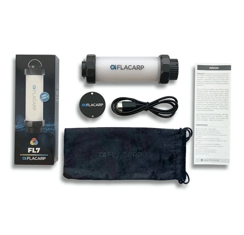 FLACARP Bivakové světlo FL7 s přijímačem voděodolné USB-C