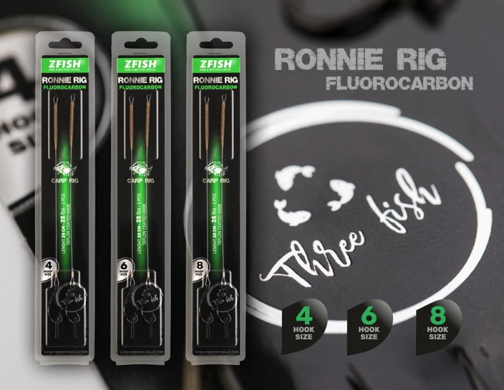 Zfish Návazec Fluorocarbon Ronnie Rig #8 /20 cm/2 ks