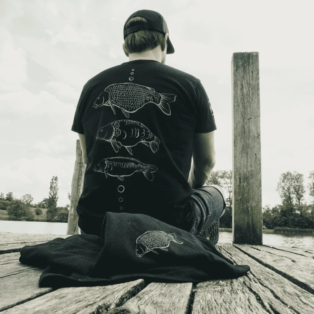 Giants fishing Tričko Černé tři kapři vel. XXL