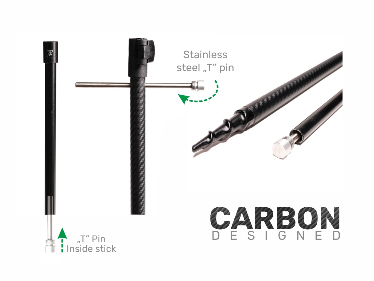 Zfish Vidlička Carbon Drill Bankstick 50-90cm