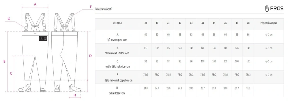 PROS Prsačky STANDARD Plavitex Heavy Duty Oliv vel. 44