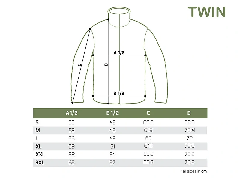 Delphin Flísová bunda na zip TWIN vel. XXXL