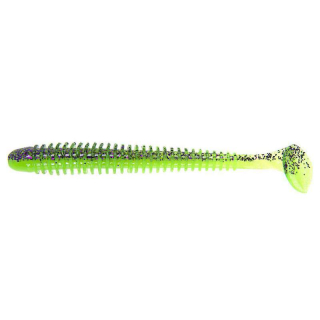Keitech Gumová nástraha Swing Impact 4" Purple Chartreuse - 1 ks