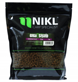 Nikl Pelety Giga Squid s dírkou 18mm/1kg