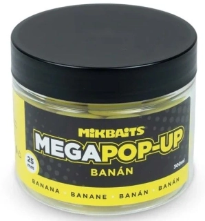 Mikbaits Mega plovoucí fluo boilie Banán 25mm/300ml