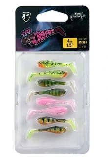 Fox Rage Gumová Nástraha UV Micro Fry Mixed Colour Pack