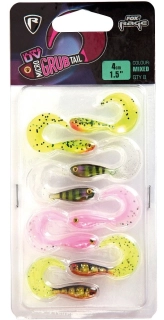 Fox Rage Gumová Nástraha UV Micro Grub Tail Mixed Colour Pack