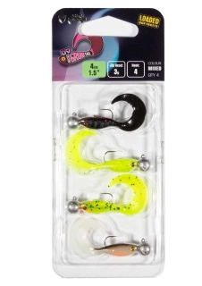 Fox Rage Gumová Nástraha UV Micro Grub Tail Mixed Colour Loaded Lure Pack