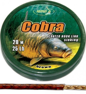 Katran Ztužená návazcová šňůrka Coated braided hook links COBRA 25 lb /20m