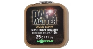 Korda Návazcová šňůrka Dark Matter Tungsten Coated Braid Gravel Brown 25lb/10m