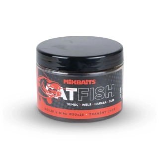 Mikbaits Catfish sumec řada boilie v dipu Zraněný úhoř 30x25mm/500ml