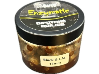 A Baits Dipované boilies Enzymatic Black G.L.M. 15mm/130g