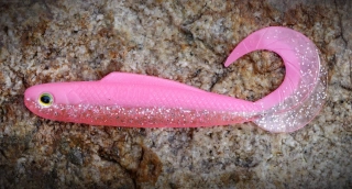 Redbass Gumová nástraha Twister Kixter Pink G UV 100 mm