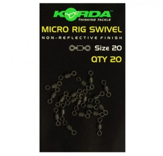 Korda Obratliky Micro Rig Swivel vel. 20/20 ks