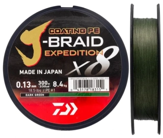 Daiwa Splétaná šňůra J-Braid Expedition X8E Dark Green /135m
