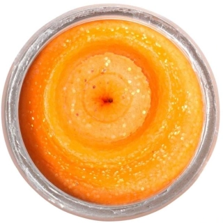 Berkley Těsto na pstruhy PowerBait Natural Glitter Troutbait Fluo Orange Cheese 50g