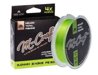 Mikado Pletená šňůra M-Craft Braid Fluo 0,04mm/2,43kg/150m