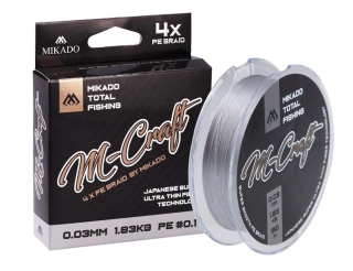 Mikado Pletená šňůra M-Craft Braid Steel Gray 0,04mm/2,43kg/150m