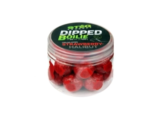 Stég Dipped boilie Strawberry Halibut 20mm/100g