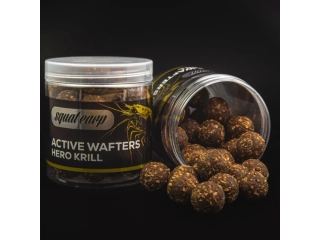 Squat Carp Active Wafters rozpustné neutrálně vyvážené boilies Hero Krill 18mm/150g