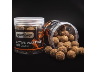 Squat Carp Active Wafters rozpustné neutrálně vyvážené boilies The Crab 18mm/150g