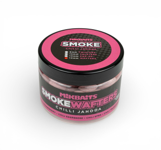 Mikbaits Vyvážené boilie Smoke Wafters Chilli Jahoda 14mm/150ml