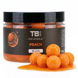 TB Baits Plovoucí Boilie Pop-Up Peach + NHDC 12mm/50g