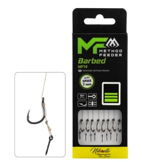 Mikado Návazec Method Feeder MF14 Braid s trnem 10 cm 0,18mm vel. 4 /8ks
