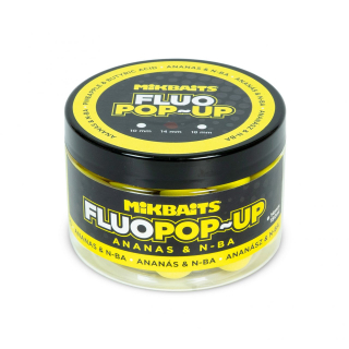 Mikbaits Plovoucí boilie fluo Ananas N-BA 14mm/150ml