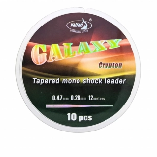 Katran Ujímaný vlasec Galaxy Crypton Tapered Leader 0,26-0,47mm/10x12m
