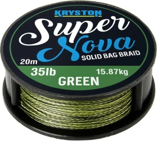 Kryston Návazcová šňůrka Super Nova Solid Braid Green 25 lb /20m