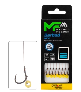 Mikado Návazec Method Feeder MF14 Braid s gumičkou 10 cm 0,18mm vel. 4 /8ks