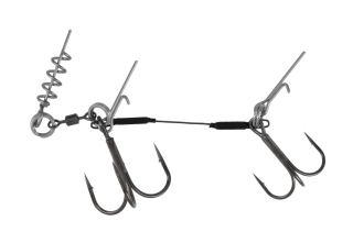 Mikado Hotový návazec Jaws Double Evo Titanium Stinger #1/0 a 1 25kg /1 ks