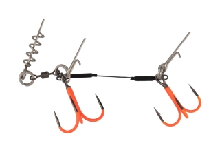 Mikado Hotový návazec Jaws Double Evo Titanium UV Stinger #1/0 a 1 25kg