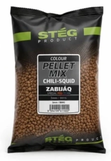 Stég Pellet mix Chilli - Squid 3mm/800g