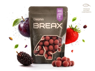 Delphin Boilies BreaX SweetBERRY Moruše Jahoda Švestka 20mm/300g