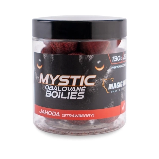 Magic Wolf Mystic Boilies obalované Jahoda 22mm/130g