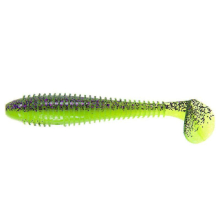 Keitech Gumová nástraha FAT Swing Impact 3.8" Purple Chartreuse