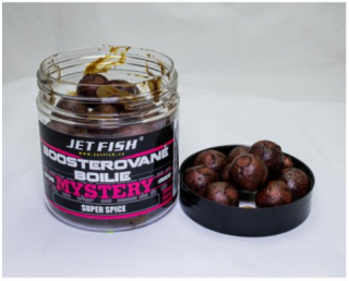 Jet Fish Mystery Boostrované boilies Super Spice 20mm/250ml