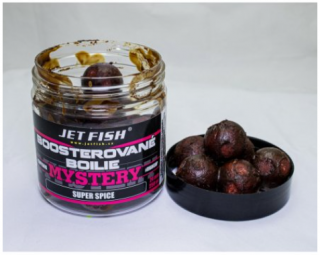 Jet Fish Mystery Boostrované boilies Super Spice 24mm/250ml